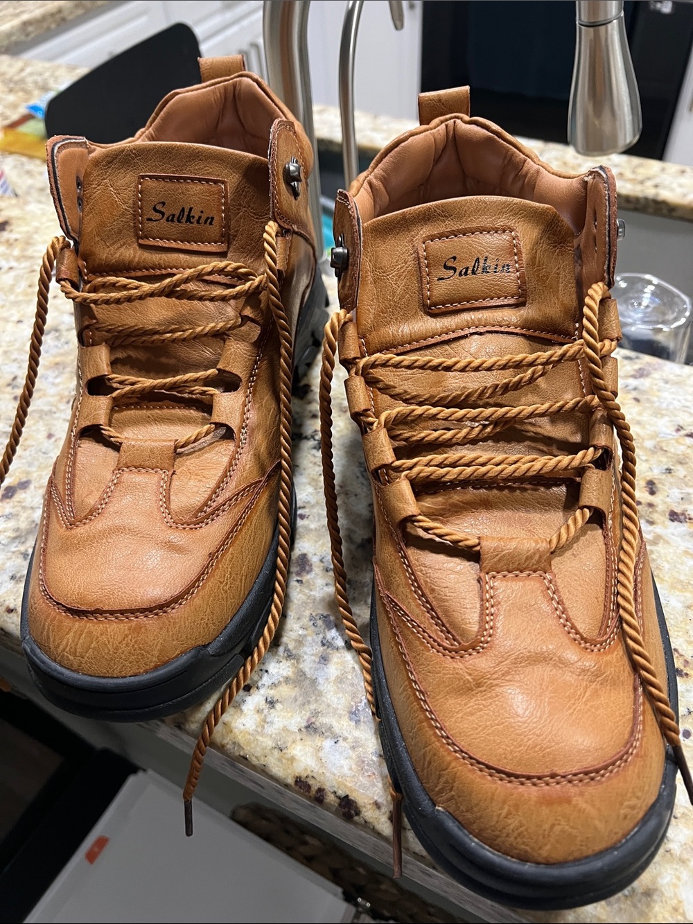 Men’s Salkin Outdoor Lace-Up Hiking Boots NWOT Sz 47 (13-1/2?)